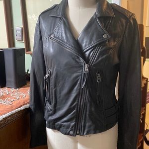 Lucky Brand Lamb leather biker jacket